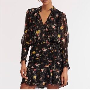 VERONICA BEARD Armeria Floral Silk Dress Size 8